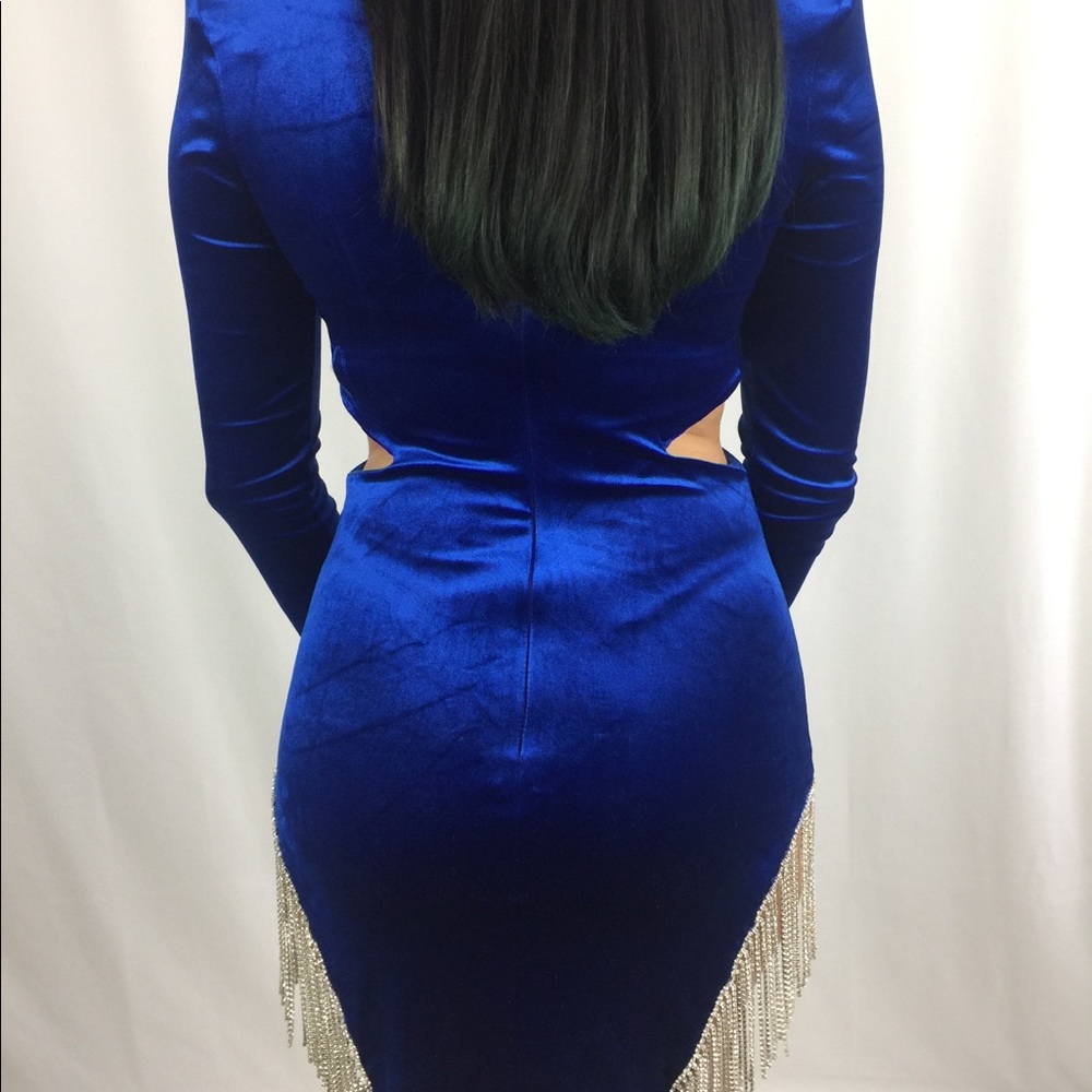 Royal Blue Rhinestone Dress - Picture 6 of 6